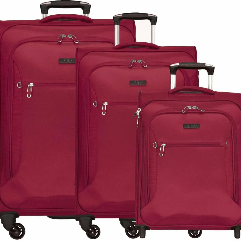 Discount d&n Travel Line 6400 2-4-Rollen Kofferset 3tlg. bordeaux