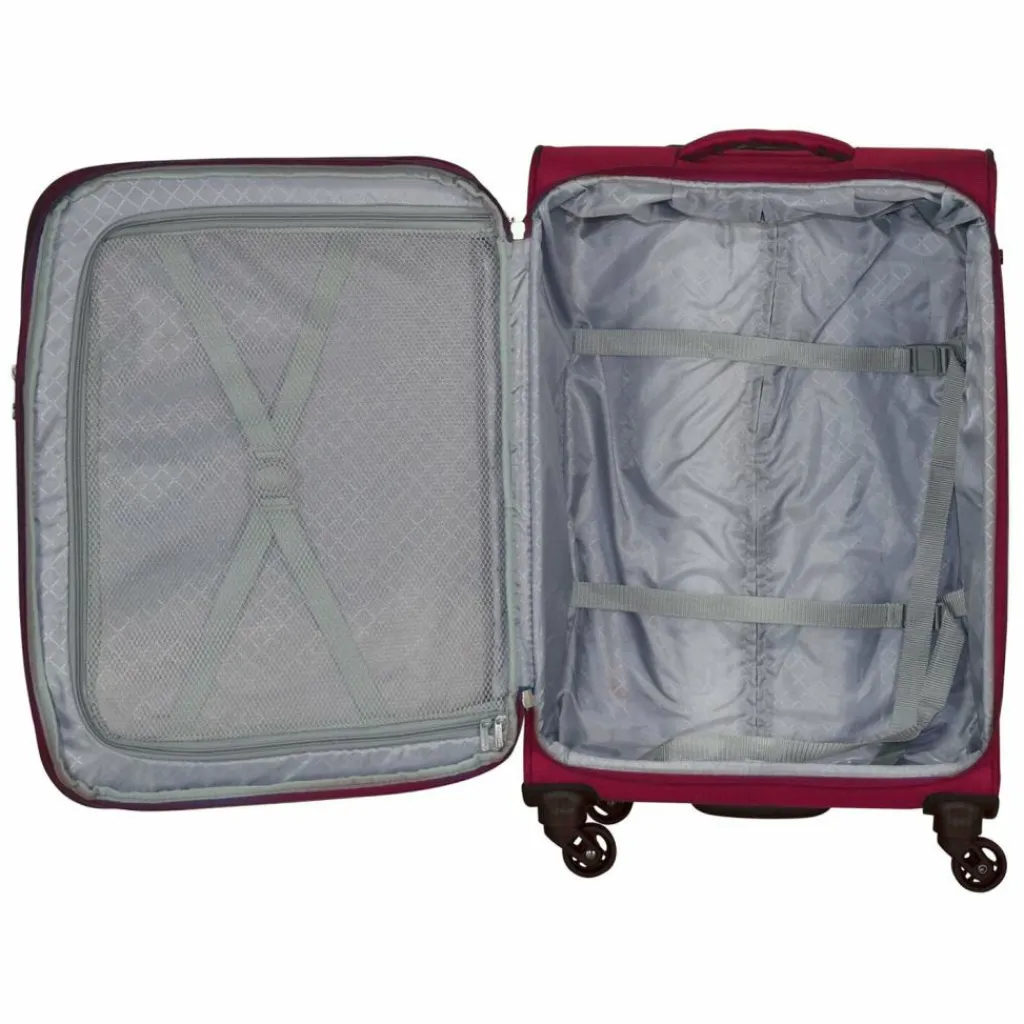 Discount d&n Travel Line 6400 2-4-Rollen Kofferset 3tlg. bordeaux