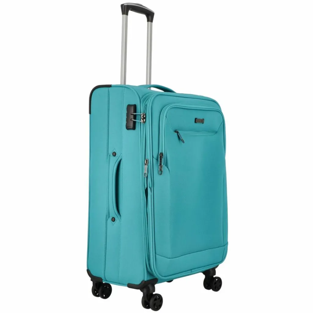 d&n Weichgepäck|4-Rollen Koffer<Travel Line 6864 4-Rollen Trolley 66 cm petrol