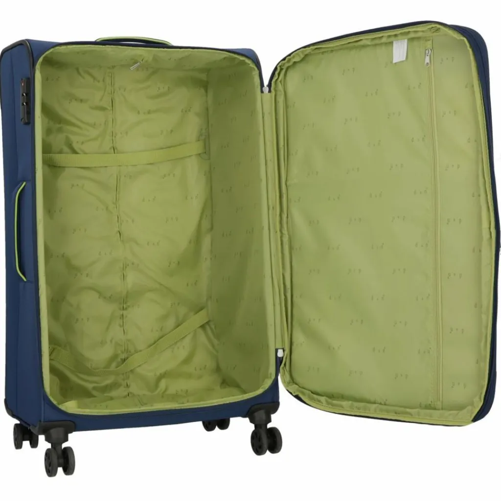 d&n Weichgepäck|4-Rollen Koffer<Travel Line 6704 4-Rollen Trolley 75 cm blue green