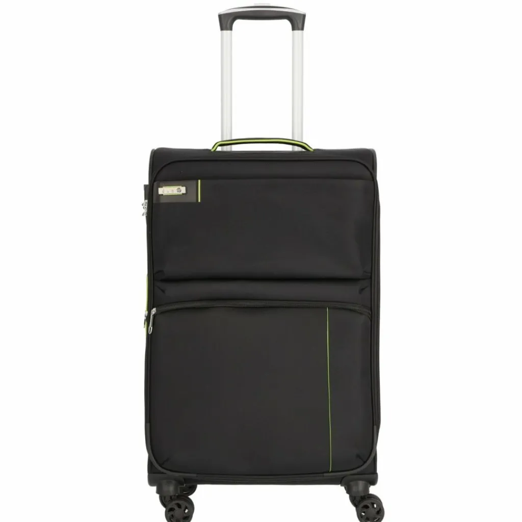 d&n Weichgepäck|4-Rollen Koffer<Travel Line 6704 4-Rollen Trolley 65 cm schwarz