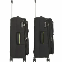 d&n Weichgepäck|4-Rollen Koffer<Travel Line 6704 4-Rollen Trolley 65 cm schwarz