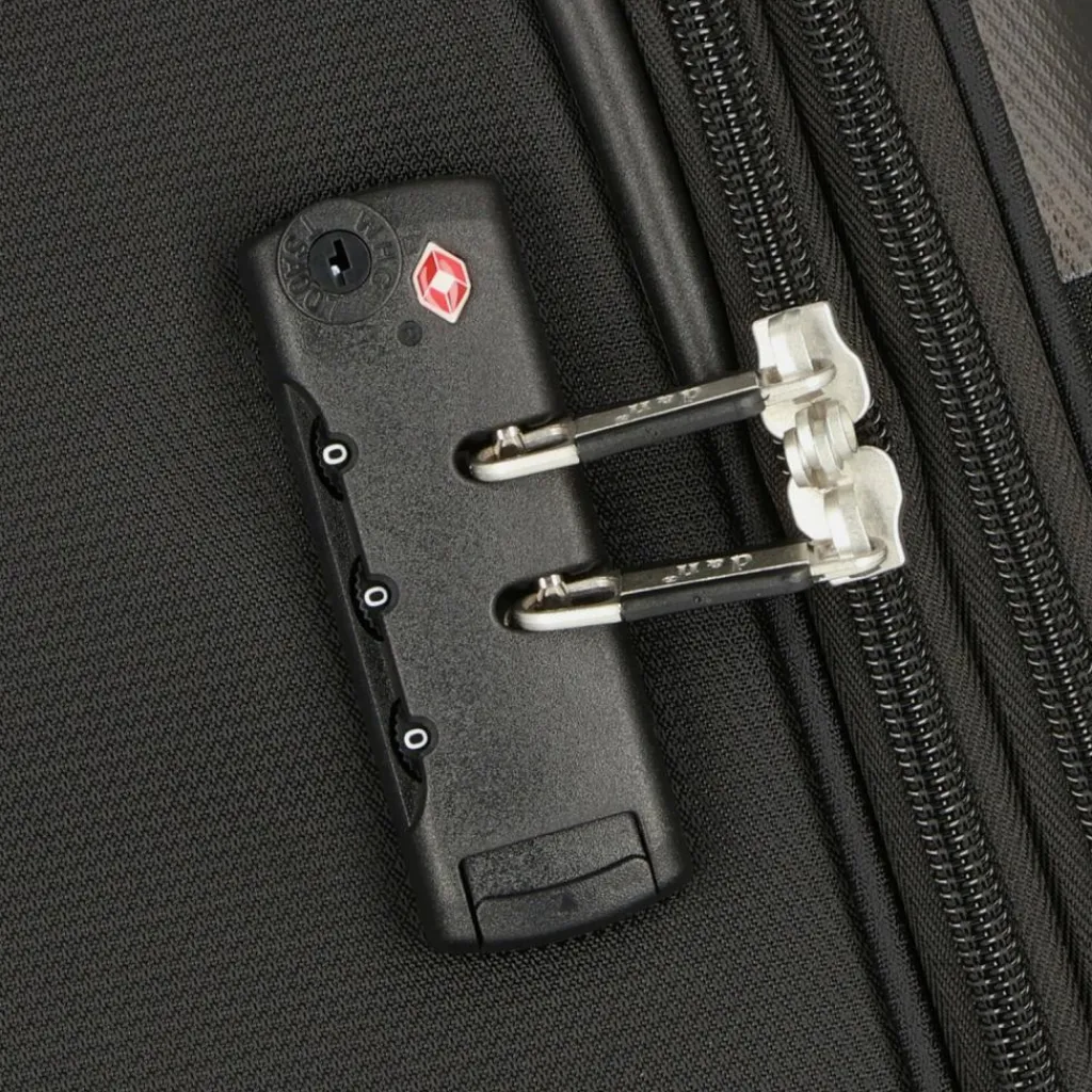 d&n Weichgepäck|4-Rollen Koffer<Travel Line 6704 4-Rollen Trolley 65 cm schwarz