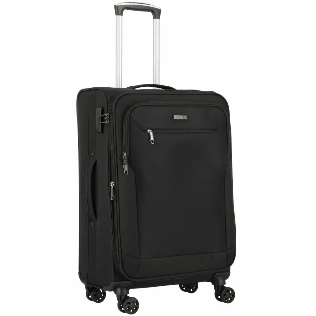 d&n Weichgepäck|4-Rollen Koffer<Travel Line 6864 4-Rollen Trolley 66 cm schwarz