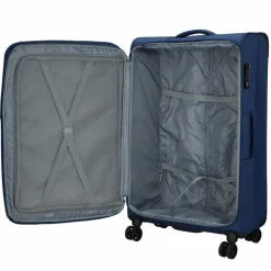 d&n Weichgepäck|4-Rollen Koffer<Travel Line 6404 4-Rollen Trolley 78 cm blau
