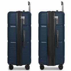 d&n Hartgepäck|4-Rollen Koffer<Travel Line 4300-Plus 4 Rollen Trolley L 76 cm mit Dehnfalte dark blue