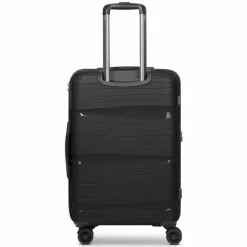 Sale d&n Travel Line 4300-Plus 4 Rollen Trolley M 65 cm mit Dehnfalte black