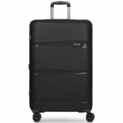 Sale d&n Travel Line 4300-Plus 4 Rollen Trolley L 76 cm mit Dehnfalte black