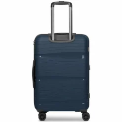 d&n Hartgepäck|4-Rollen Koffer<Travel Line 4300-Plus 4 Rollen Trolley M 65 cm mit Dehnfalte dark blue