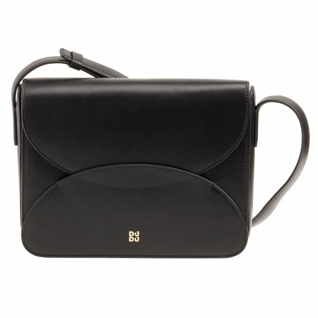 DuDu Umhängetaschen<Cefalonia Umhängetasche Leder 21 cm black rosa