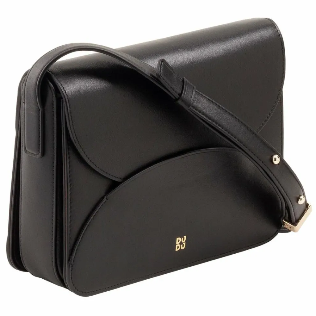 DuDu Umhängetaschen<Cefalonia Umhängetasche Leder 21 cm black rosa