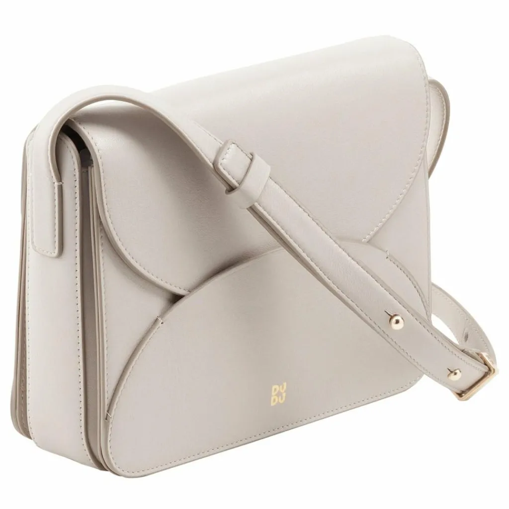DuDu Umhängetaschen<Cefalonia Umhängetasche Leder 21 cm pearl grey