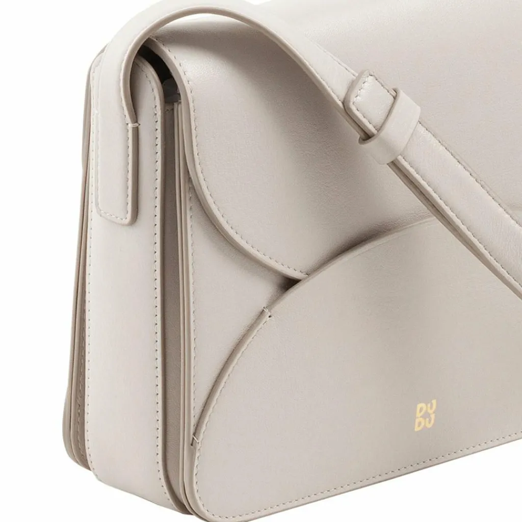 DuDu Umhängetaschen<Cefalonia Umhängetasche Leder 21 cm pearl grey