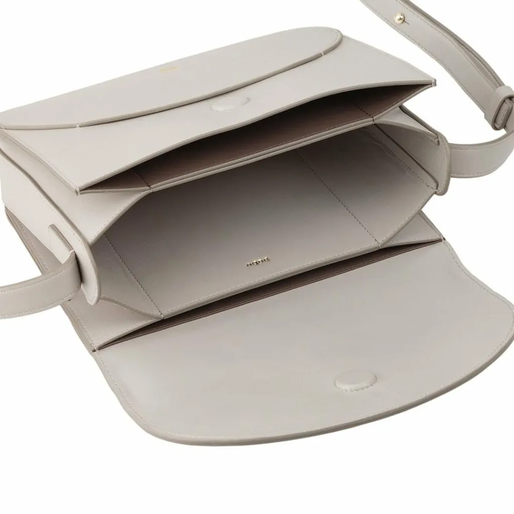 DuDu Umhängetaschen<Cefalonia Umhängetasche Leder 21 cm pearl grey