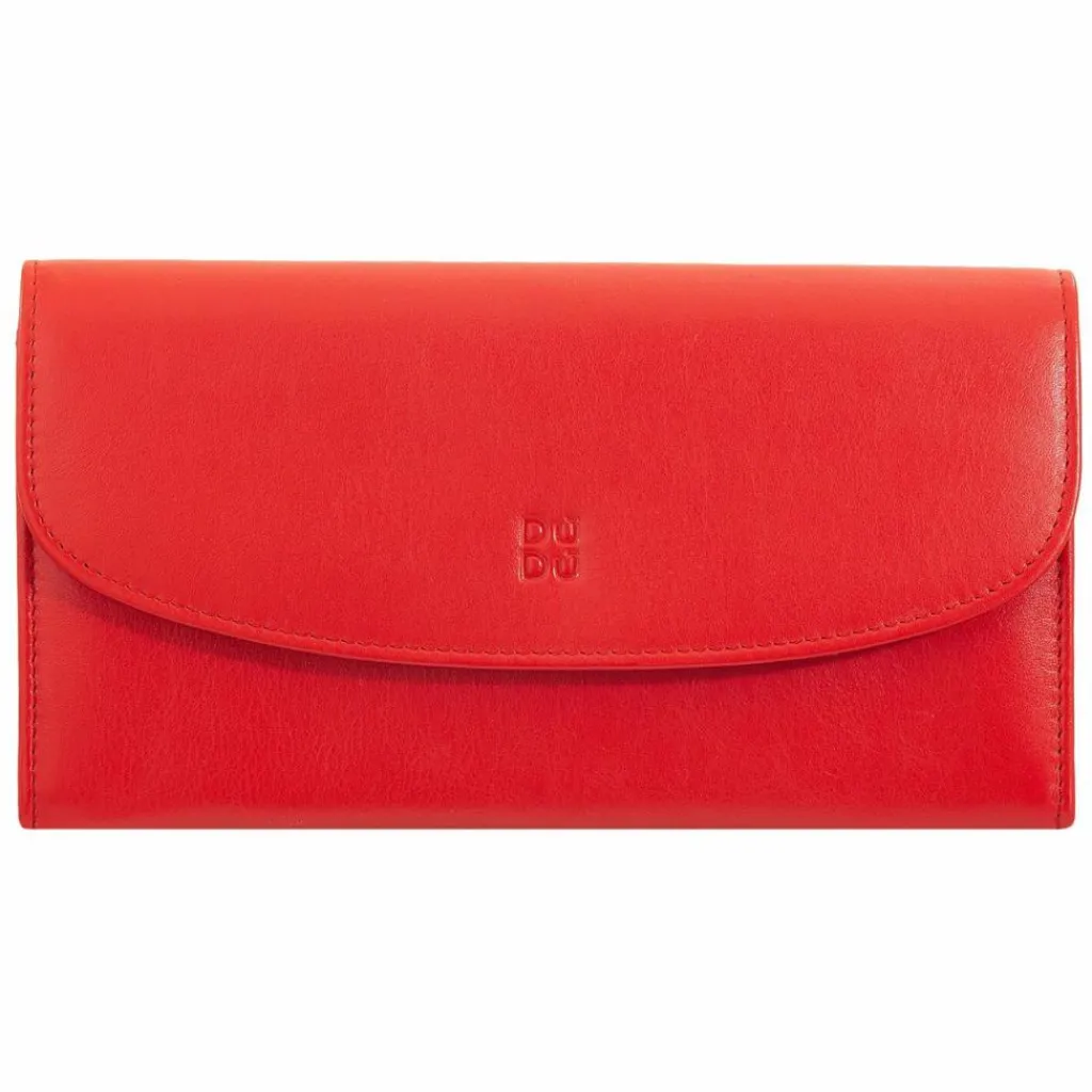 DuDu Damengeldbörsen Querformat<Colorful Gandia Geldbörse RFID Leder 19 cm flame red