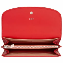 DuDu Damengeldbörsen Querformat<Colorful Gandia Geldbörse RFID Leder 19 cm flame red