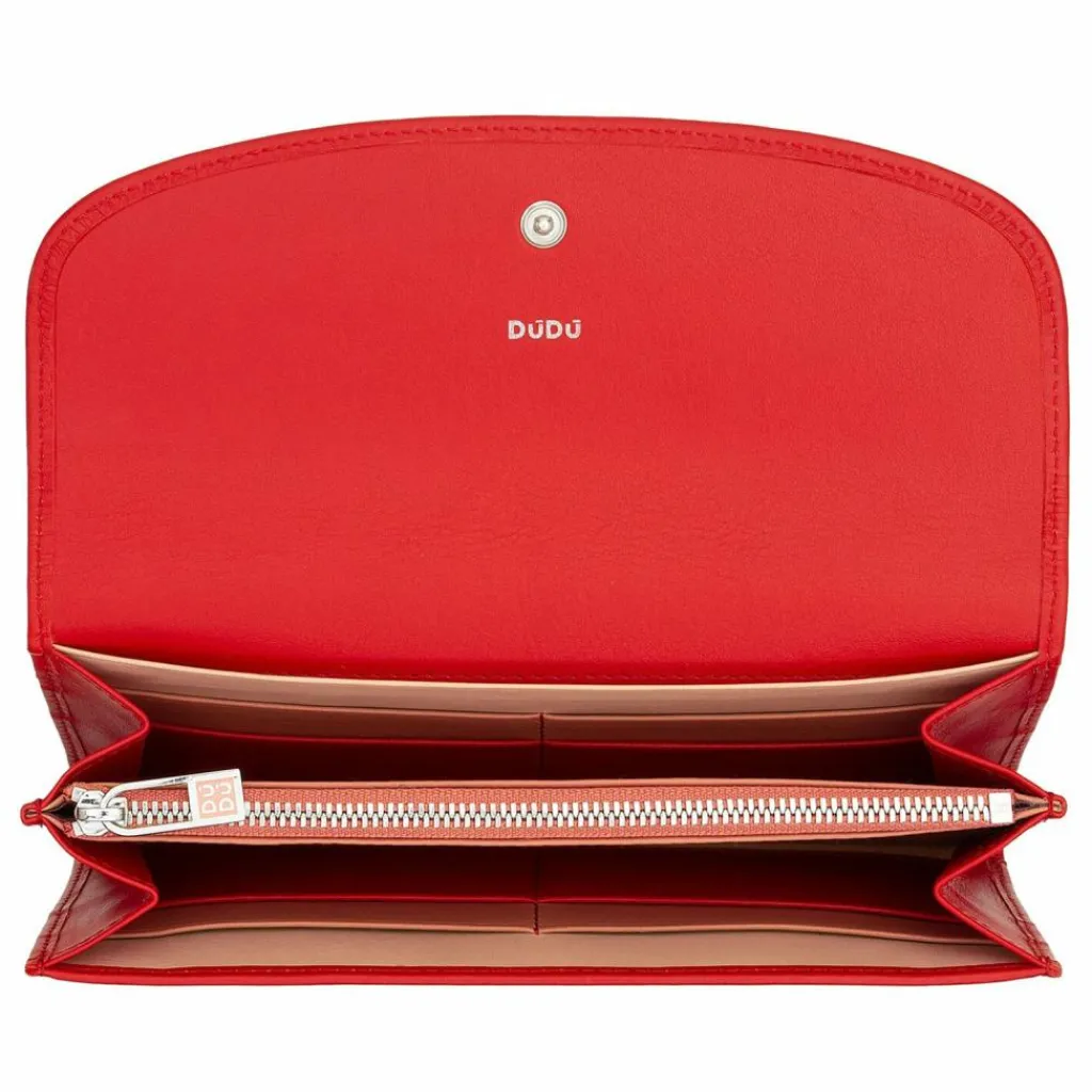 DuDu Damengeldbörsen Querformat<Colorful Gandia Geldbörse RFID Leder 19 cm flame red