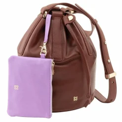 DuDu Beuteltaschen|Umhängetaschen<Filicudi Beuteltasche Leder 19 cm chocolate