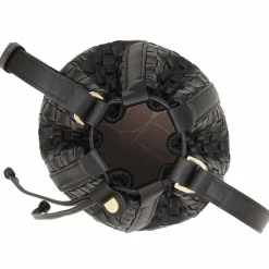 Online DuDu Filicudi Beuteltasche Leder 14 cm black rose