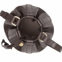 Best DuDu Filicudi Beuteltasche Leder 14 cm coffee brown