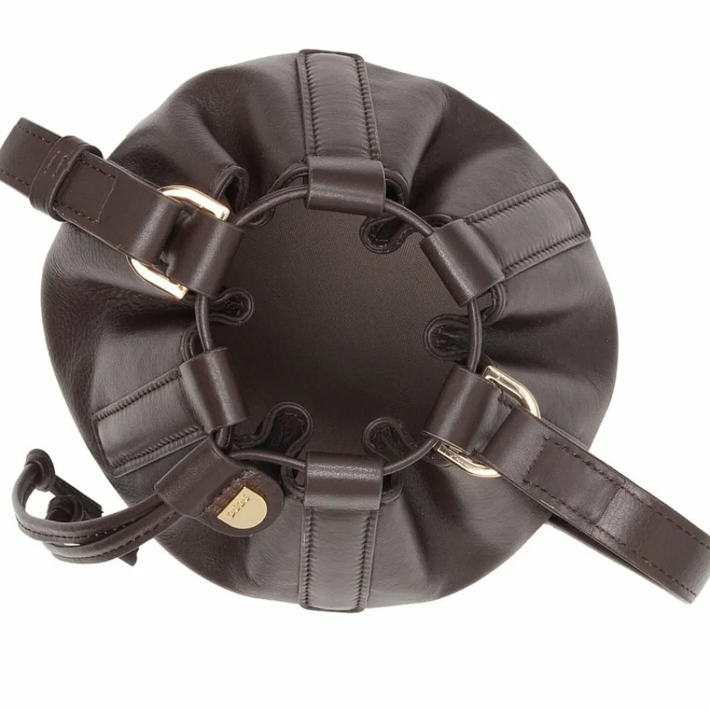 Best DuDu Filicudi Beuteltasche Leder 14 cm coffee brown