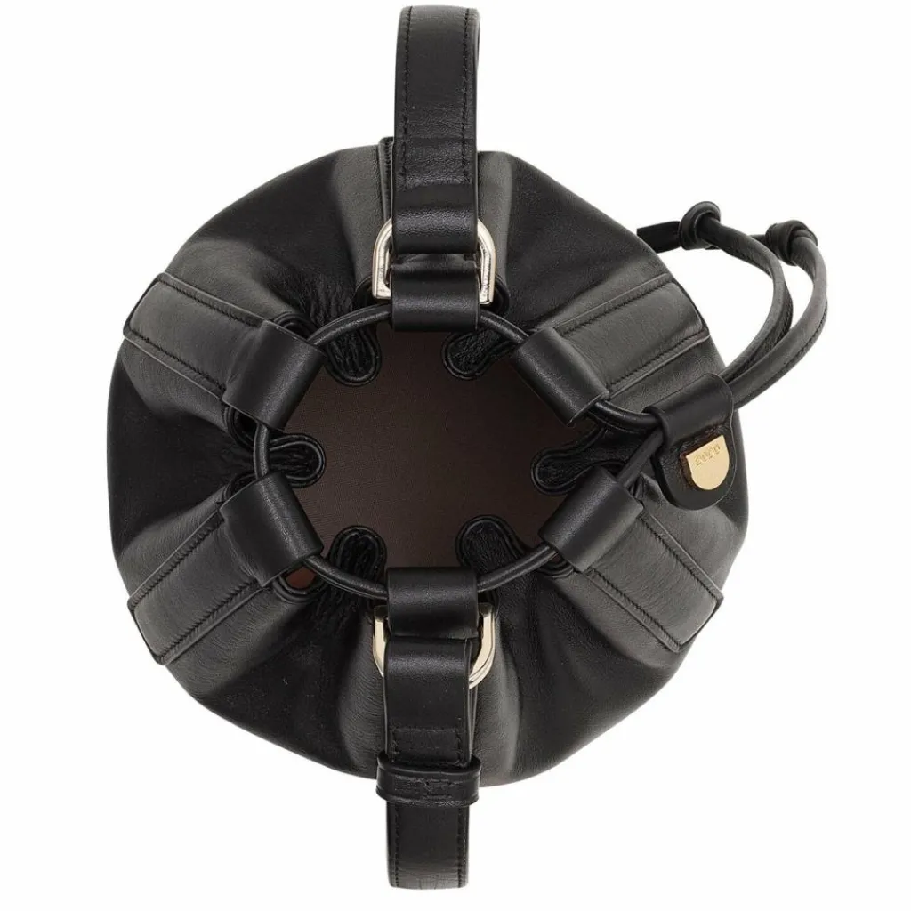 DuDu Filicudi Beuteltasche Leder 14 cm black