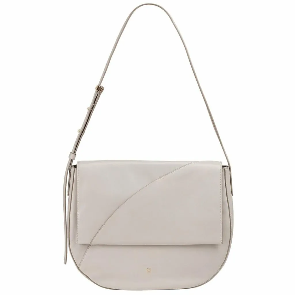 DuDu Schultertaschen|Henkeltaschen<Formentera Schultertasche Leder 34 cm pearl grey