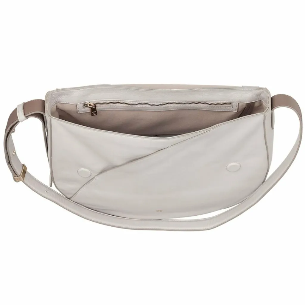 DuDu Schultertaschen|Henkeltaschen<Formentera Schultertasche Leder 34 cm pearl grey