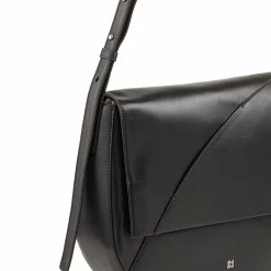 DuDu Schultertaschen|Henkeltaschen<Formentera Schultertasche Leder 34 cm black rose