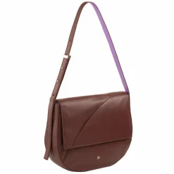 DuDu Schultertaschen|Henkeltaschen<Formentera Schultertasche Leder 34 cm chocolate brown