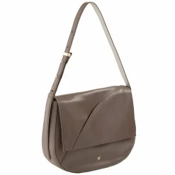 Outlet DuDu Formentera Schultertasche Leder 34 cm taupe