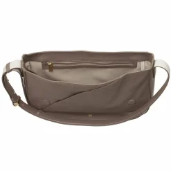 Outlet DuDu Formentera Schultertasche Leder 34 cm taupe