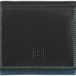 DuDu Herrengeldbörsen Hochformat|Damengeldbörsen Hochformat<Geldbörse Leder 9,5 cm schwarz