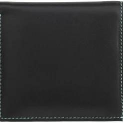 DuDu Herrengeldbörsen Hochformat|Damengeldbörsen Hochformat<Geldbörse Leder 9,5 cm schwarz