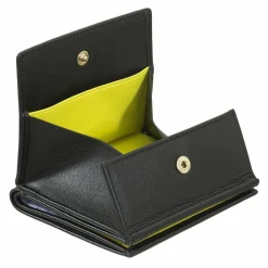 DuDu Herrengeldbörsen Hochformat|Damengeldbörsen Hochformat<Geldbörse Leder 9,5 cm black pop