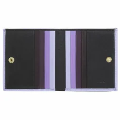 Best DuDu Geldbörse Leder 9,5 cm black-lavander