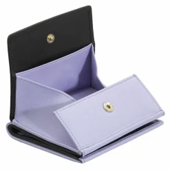 Best DuDu Geldbörse Leder 9,5 cm black-lavander