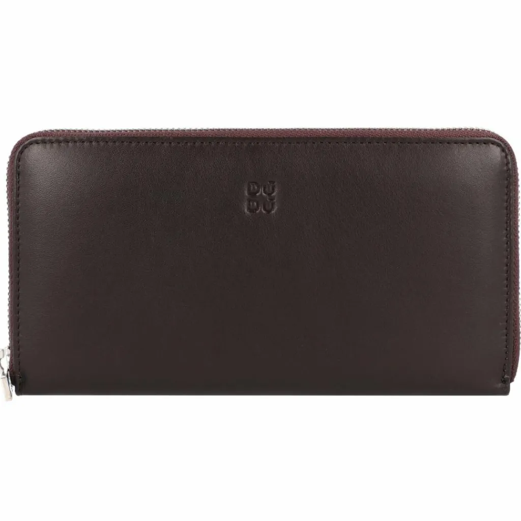 Hot DuDu Geldbörse Leder 19 cm dunkelbraun