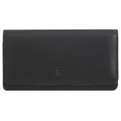 DuDu Damengeldbörsen Querformat<Geldbörse RFID Leder 17,5 cm black pop
