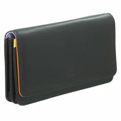 DuDu Damengeldbörsen Querformat<Geldbörse RFID Leder 17,5 cm black pop