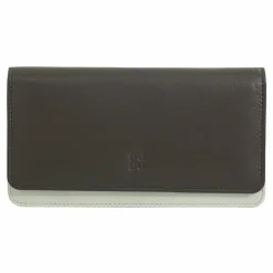 DuDu Damengeldbörsen Querformat<Geldbörse RFID Leder 17,5 cm coffee brown