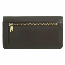 DuDu Damengeldbörsen Querformat<Geldbörse RFID Leder 17,5 cm coffee brown