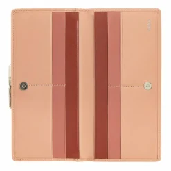 DuDu Damengeldbörsen Querformat<Geldbörse RFID Schutz Leder 19.5 cm puder rosa