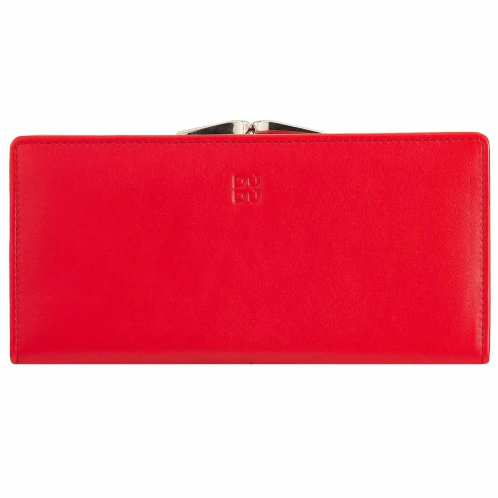DuDu Damengeldbörsen Querformat<Geldbörse RFID Schutz Leder 19.5 cm flame red