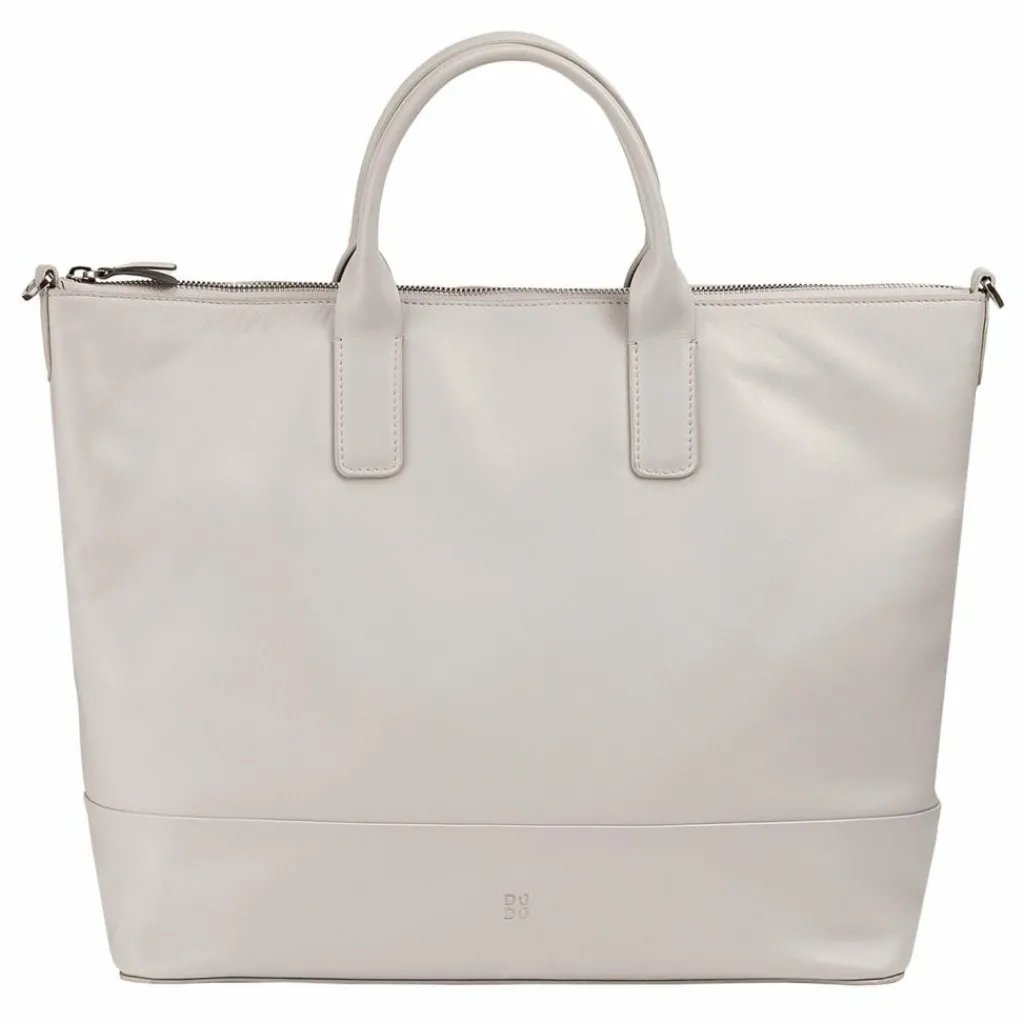 DuDu Shopper|Henkeltaschen<Halmahera Shopper Tasche Leder 40 cm pearl grey