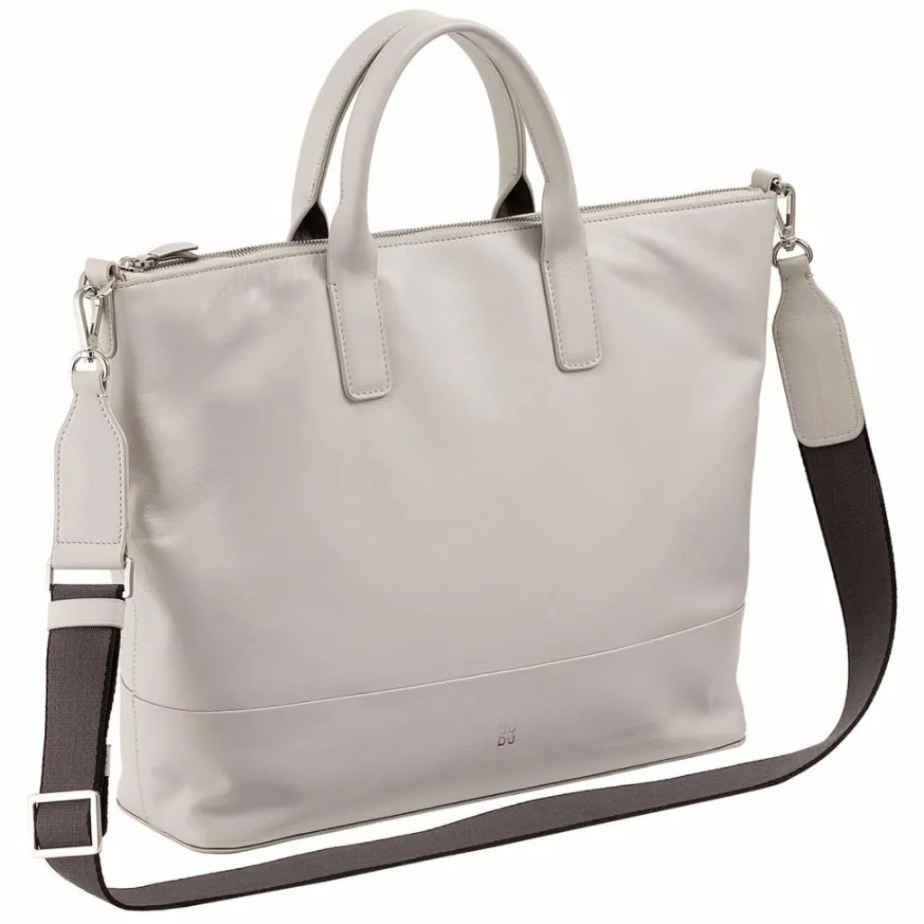 DuDu Shopper|Henkeltaschen<Halmahera Shopper Tasche Leder 40 cm pearl grey