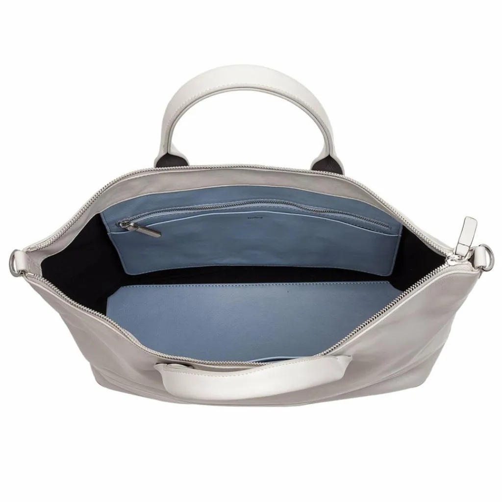 DuDu Shopper|Henkeltaschen<Halmahera Shopper Tasche Leder 40 cm pearl grey