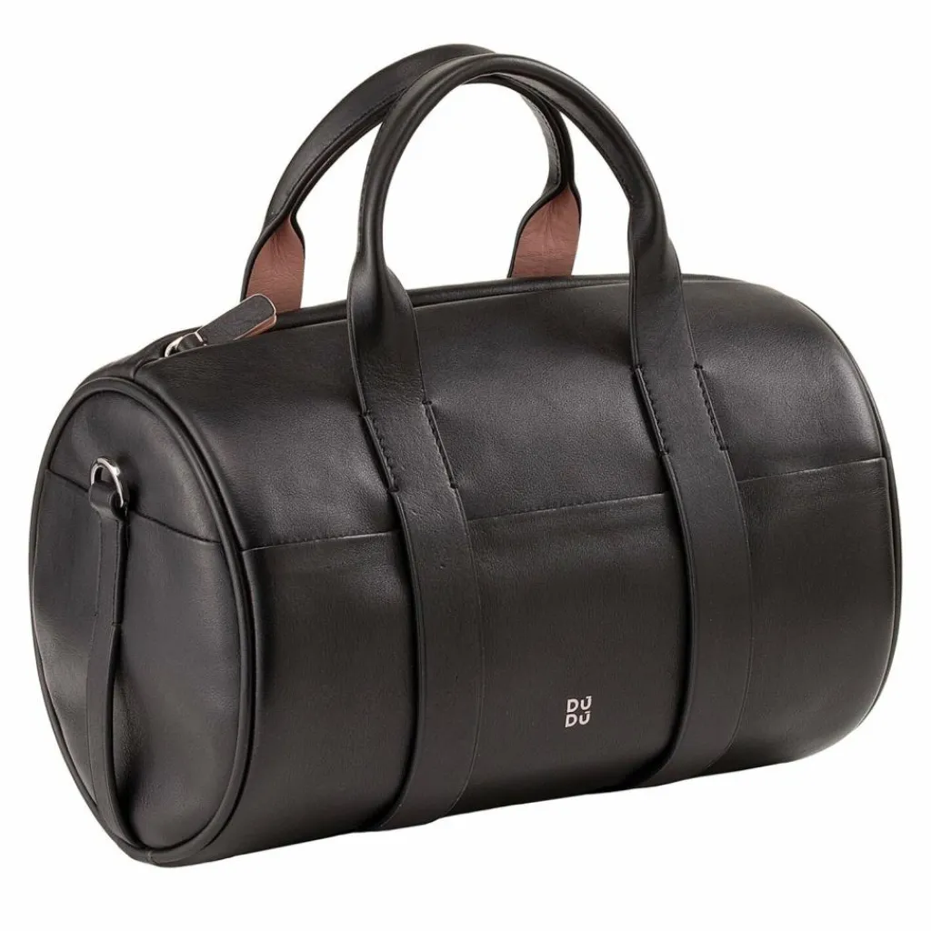 DuDu Henkeltaschen<Handtasche Leder 25 cm black rose