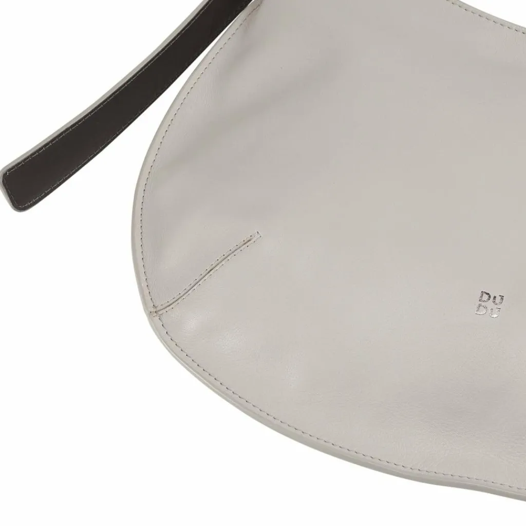 Best DuDu Hispani Schultertasche Leder 34 cm pearl grey