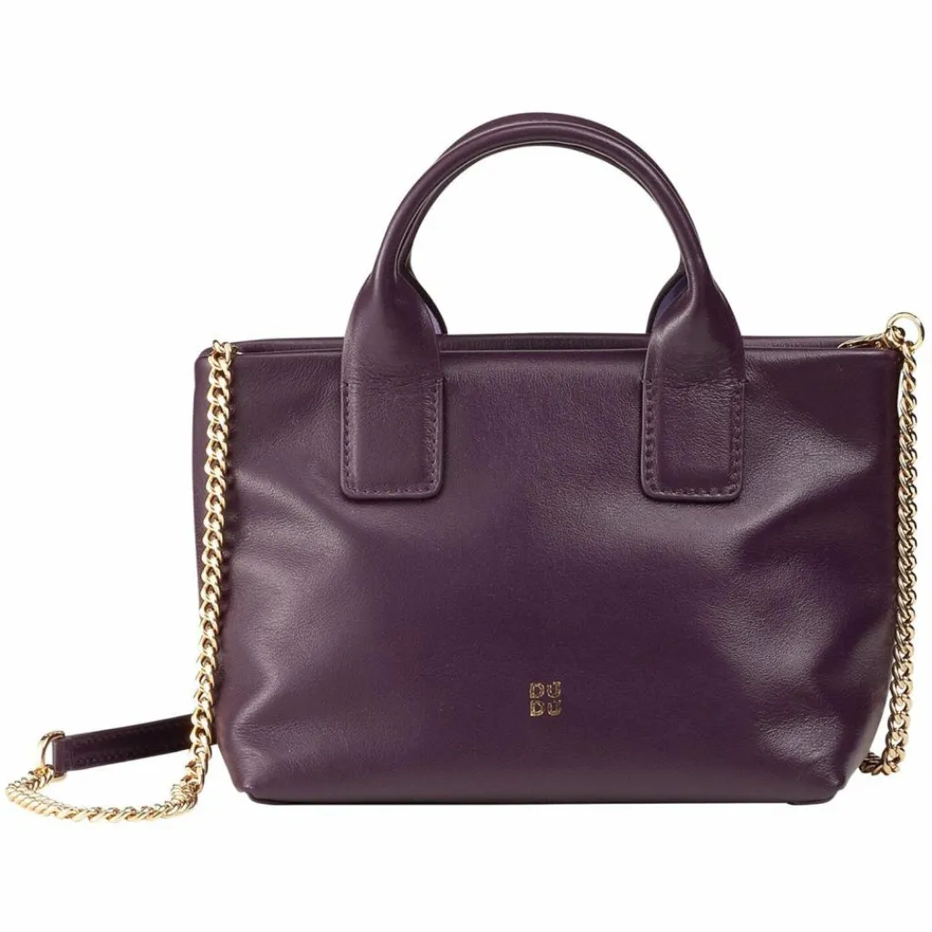 DuDu Henkeltaschen<Ibiza Handtasche Leder 22 cm deep purple